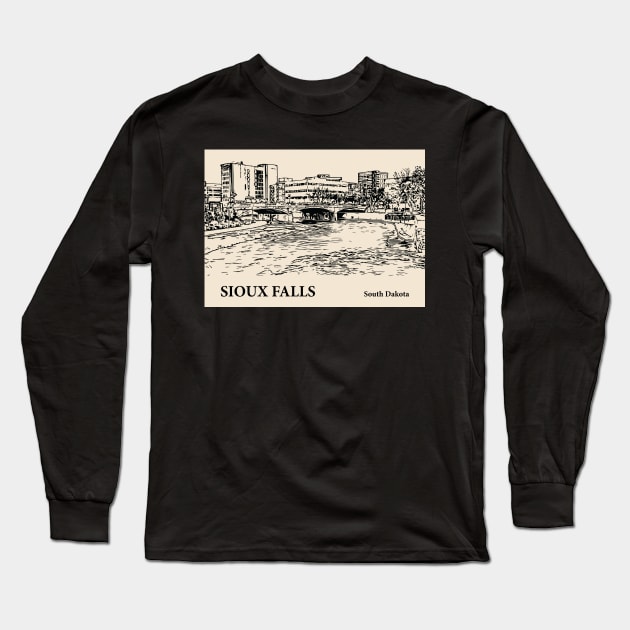 Sioux Falls - South Dakota Long Sleeve T-Shirt by Lakeric